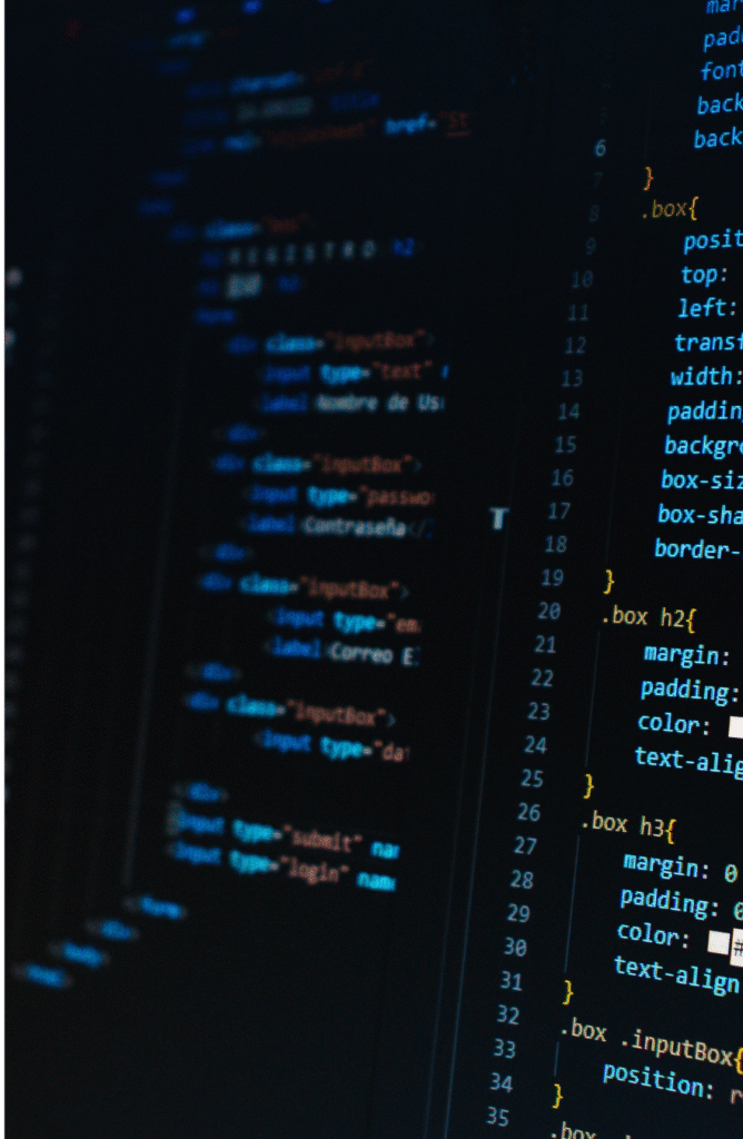 Écran affichant du code avec des styles CSS.
