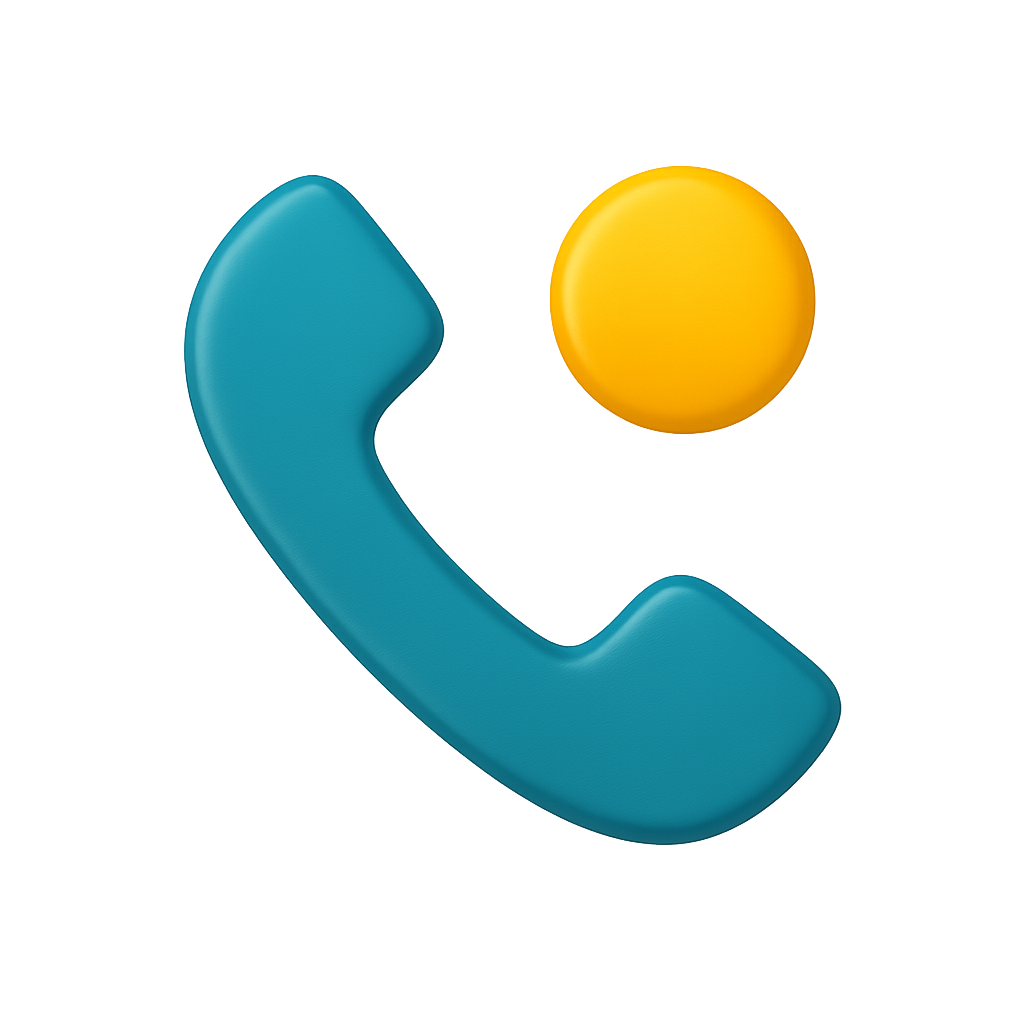 Icône téléphone et soleil, design moderne.