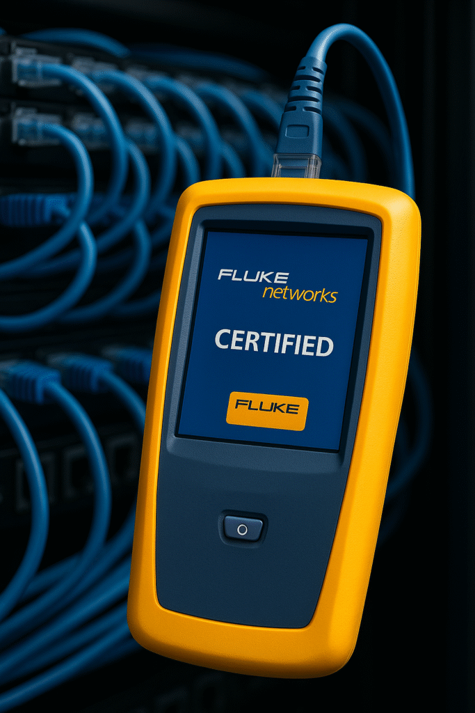 Testeur de câbles réseau Fluke Networks certifié